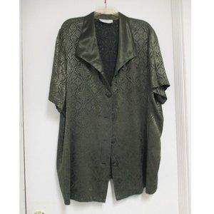 Vintage Collared Button Down Short Sleeve Shirt Light Weight